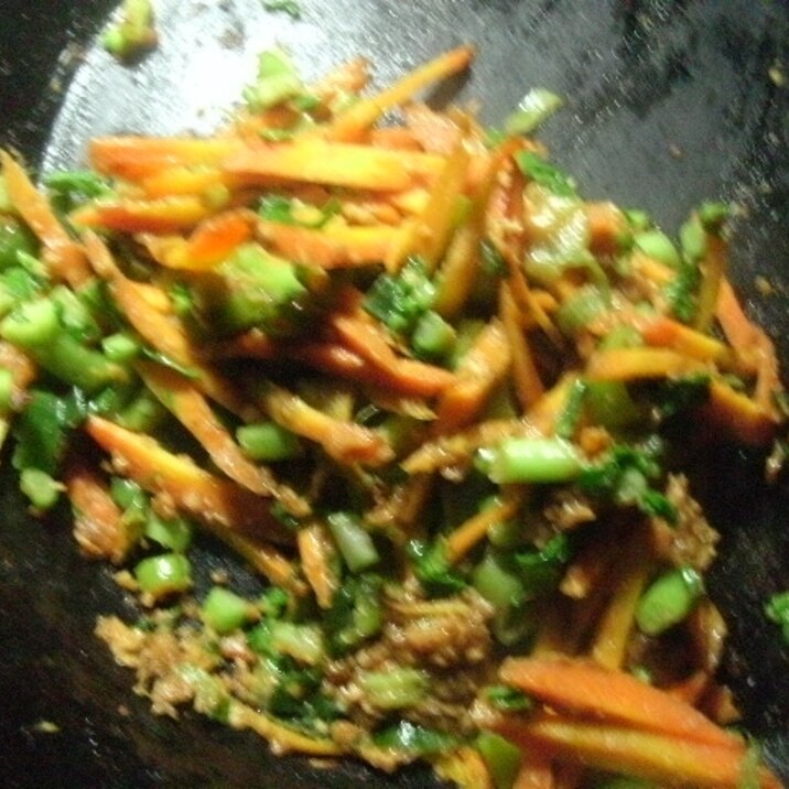 にんじんと大根菜のソテー レシピ 作り方 By 和土 楽天レシピ